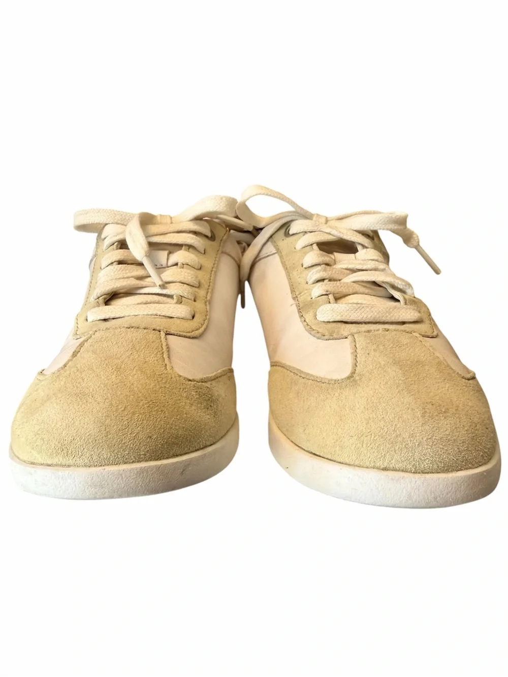 Cole Haan Grand OS Crosscourt Turf White Suede Leather Sneakers Sz 6-1/2